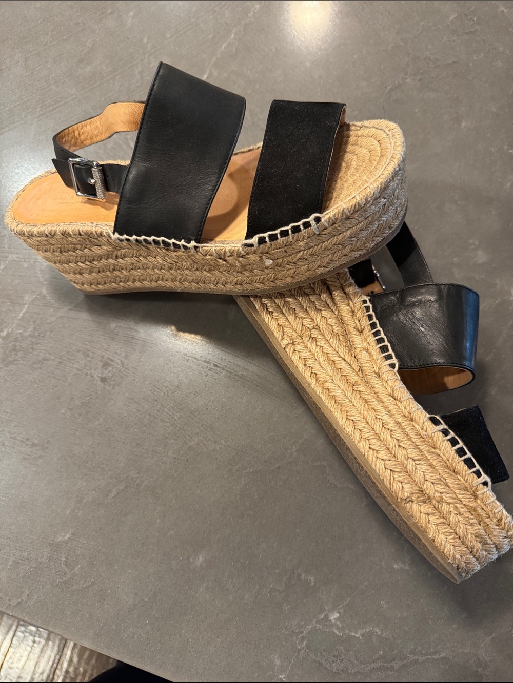 Rag and bone Women's Black Espadrille Slingback Sandals - Picture 2 of 3